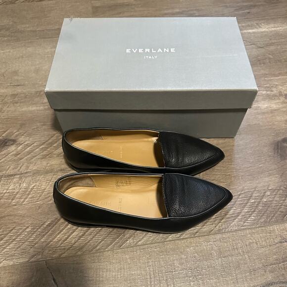 Everlane The Modern Point Loafer Black 5.5 NWB Made In Italy - Picture 3 of 8